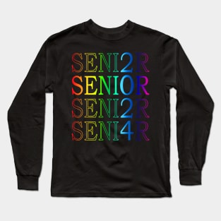 Senior 2024 graduate college University high school graduation Long Sleeve T-Shirt